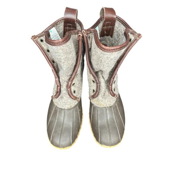 L.L. Bean Waterproof Gorpcore Rubber Bean Boots Size Women's 8 Missing Insoles - Picture 2 of 10